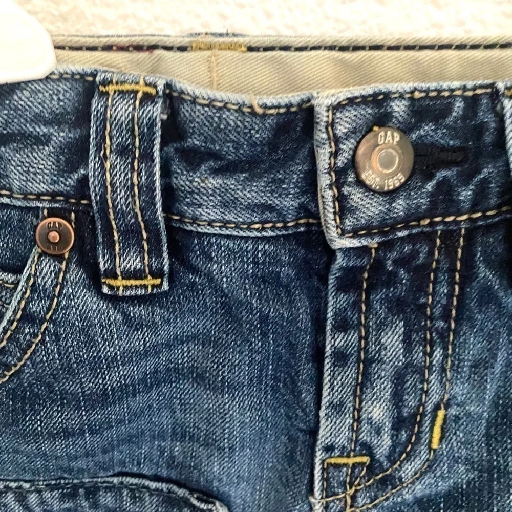 GAP denim skull patch jeans size 12-18 months